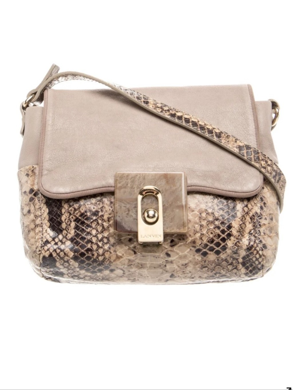 Lanvin Authentic Embossed Leather Crossbody Bag